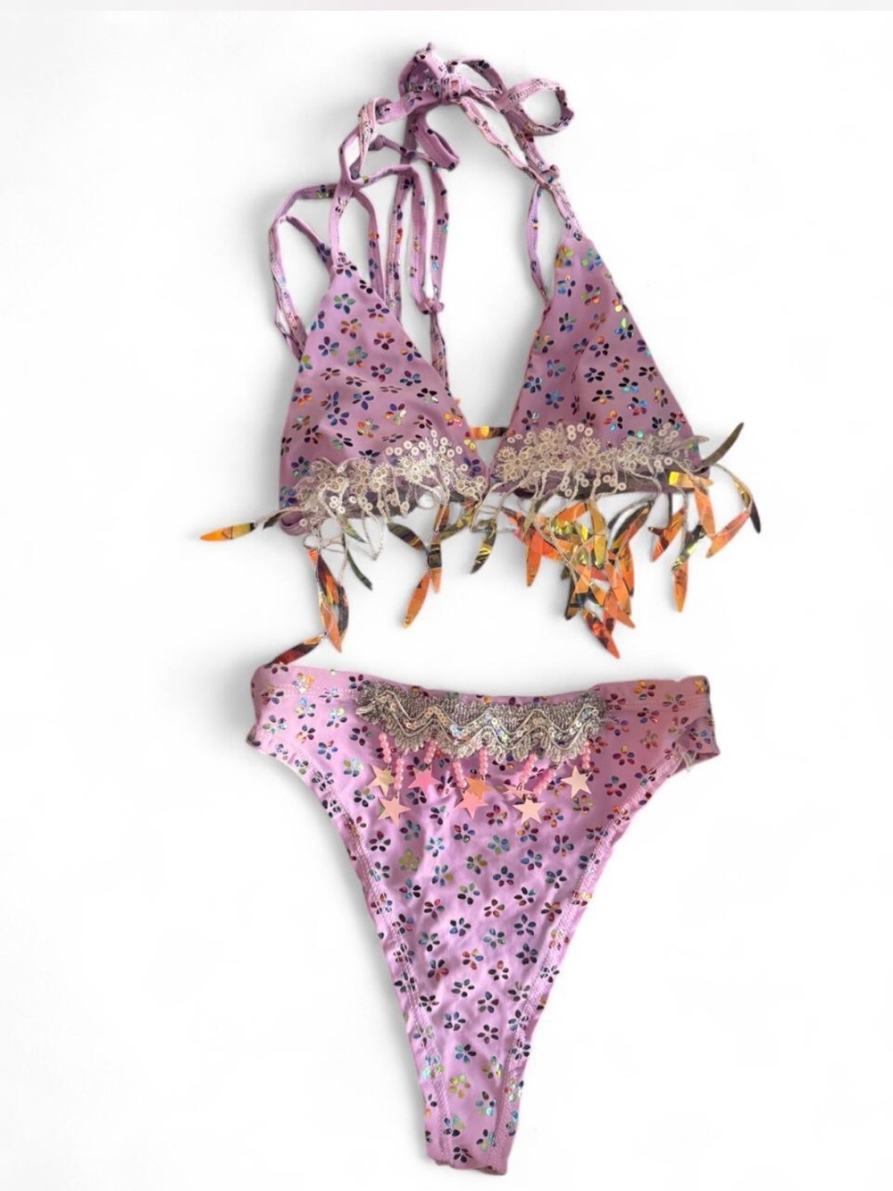 purple rave bikini set